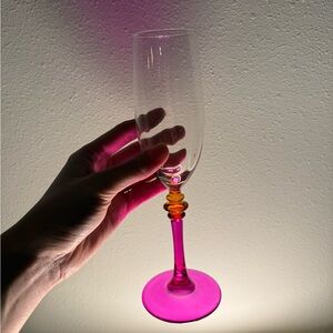 Set of 4 Vintage Colorful Champagne Glasses